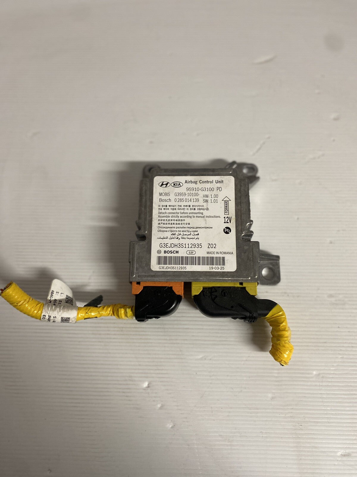 HYUNDAI I30 A/BAG MODULE PD HATCH 03/2017-2024 N- line 95910-G31000