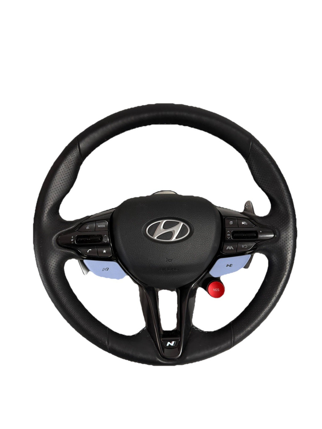 HYUNDAI I30N STEERING Preform WHEEL LEATHER, BLUE STITCH PD, 03/17- 2025 AIRBAG3