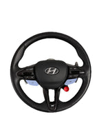 HYUNDAI I30N STEERING Preform WHEEL LEATHER, BLUE STITCH PD, 03/17- 2025 AIRBAG3